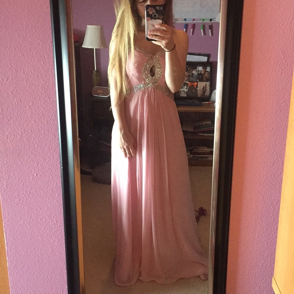 Baby Pink Sweetheart Neckline Prom Dress